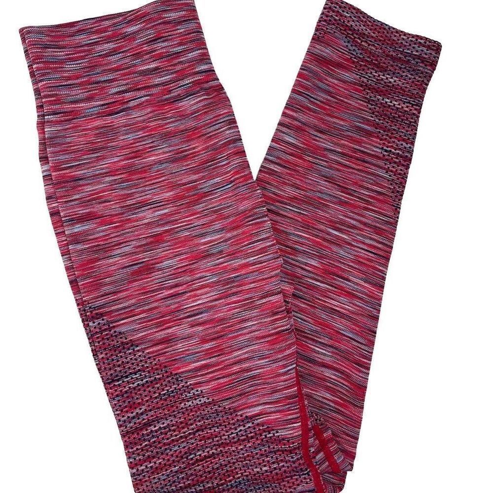 Aerie Chill Play Move Red Blue High Waist Spacedye Seamless Leggings Size Small - Picture 1 of 8